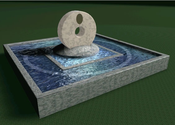 3D-Ansicht des Brunnen