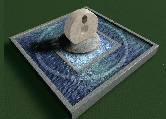 3D-Ansicht des Brunnen