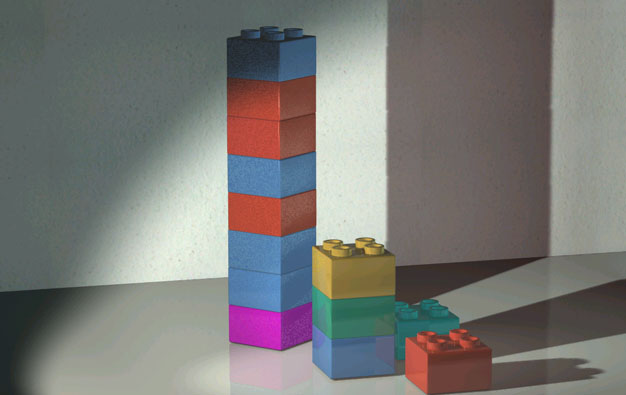 3D-Ansicht Legosteine